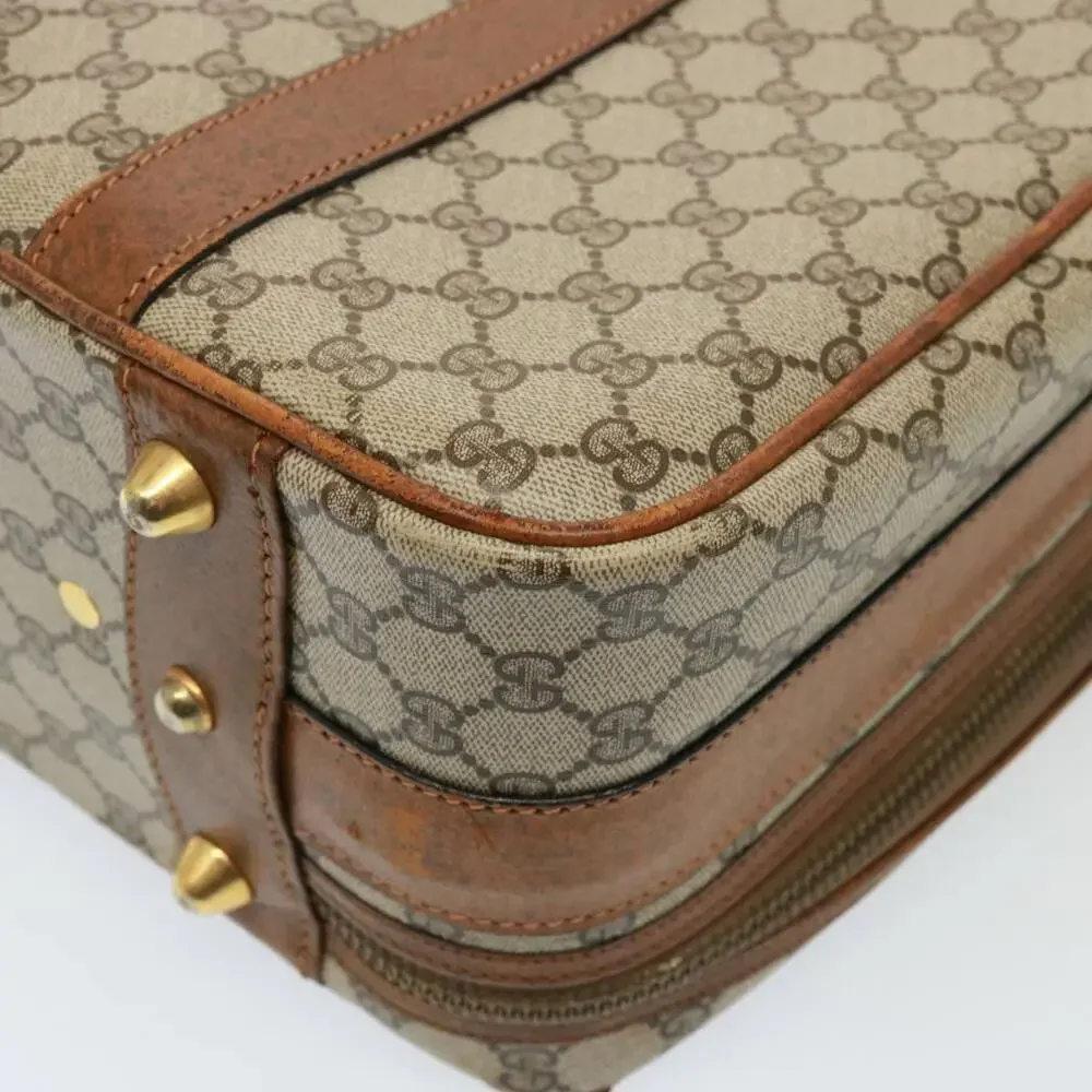 GUCCI GG Supreme Boston Bag Pvc Beige